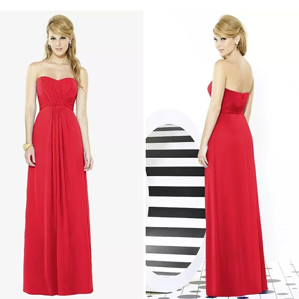 After Six, size 16, Valentine - strapless chiffon, ruched bodice